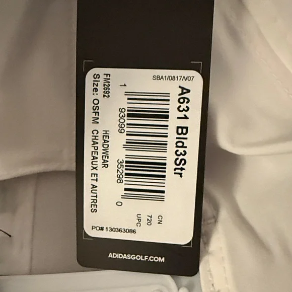 Adidas White Adjustable Cap NWT - Picture 4 of 6